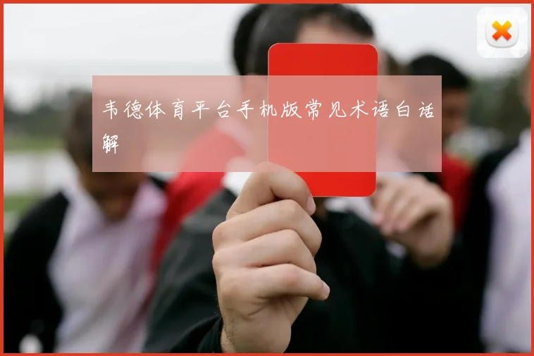 韦德体育平台手机版常见术语白话解
